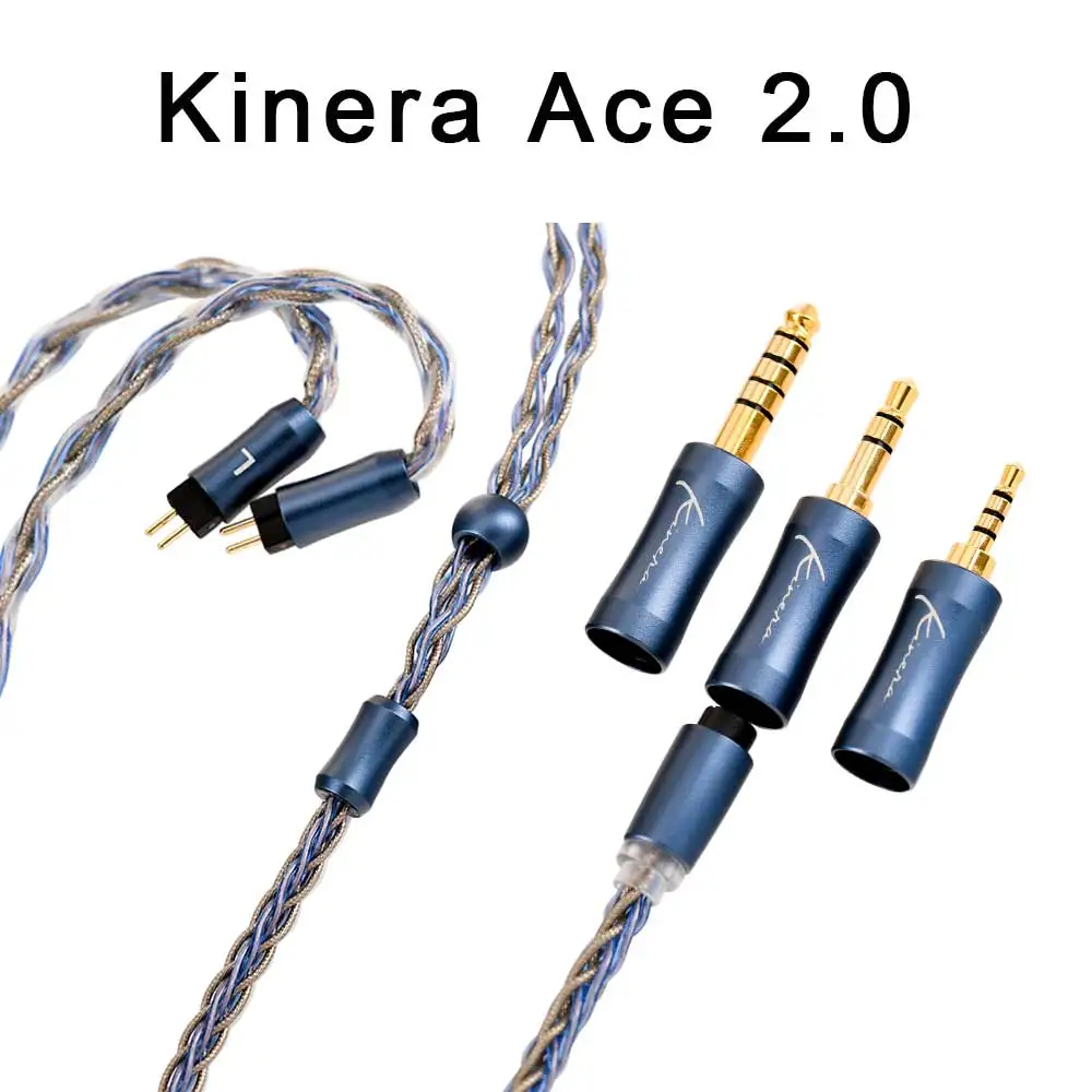 

New Kinera Ace 2.0 Earphone Upgrade Cable 2.5+3.5+4.4mm Balanced Modular Detachable Plug Silver Foil Alloy Copper 0.78 2pin/MMCX