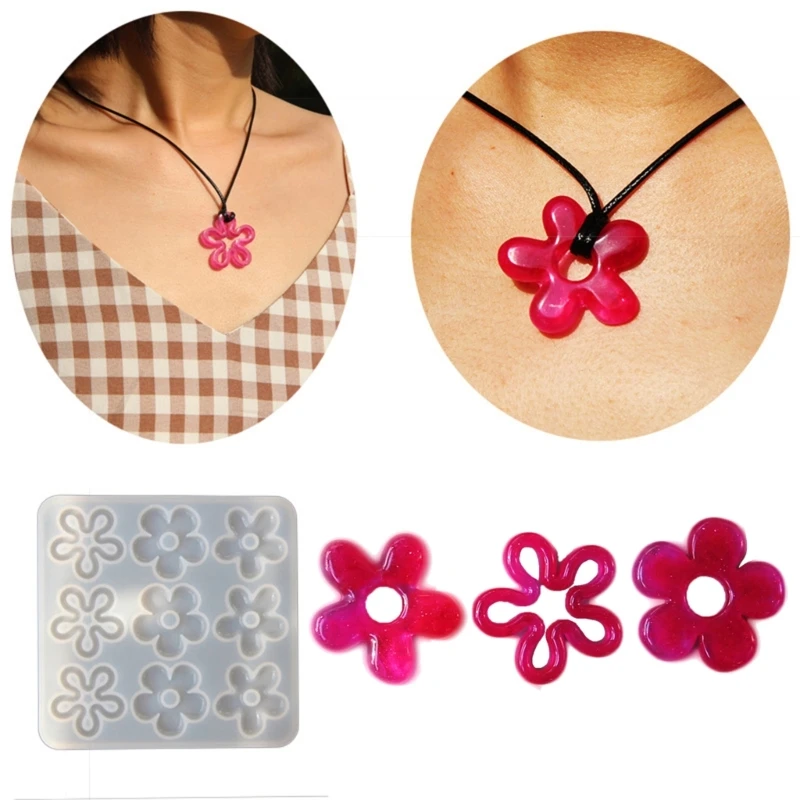 Flower Pendant Silicone Molds With Leathers Rope Epoxy Resin Mold DIY Resin Pendant Mold Necklace Jewelry Making Tool
Flower Pendant Silicone Molds With Leathers Rope Epoxy Resin Mold DIY Resin Pendant Mold Necklace Jewelry Making Tool