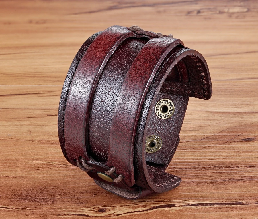 Tyo fecho duplo preto & marrom cor pulseira de couro do plutônio 18-20cm tamanho cinto pulseiras para festa de aniversário presente atacado Tyo fecho duplo preto & marrom cor pulseira de couro do plutônio 18-20cm tamanho cinto pulseiras para festa de aniversário presente atacado