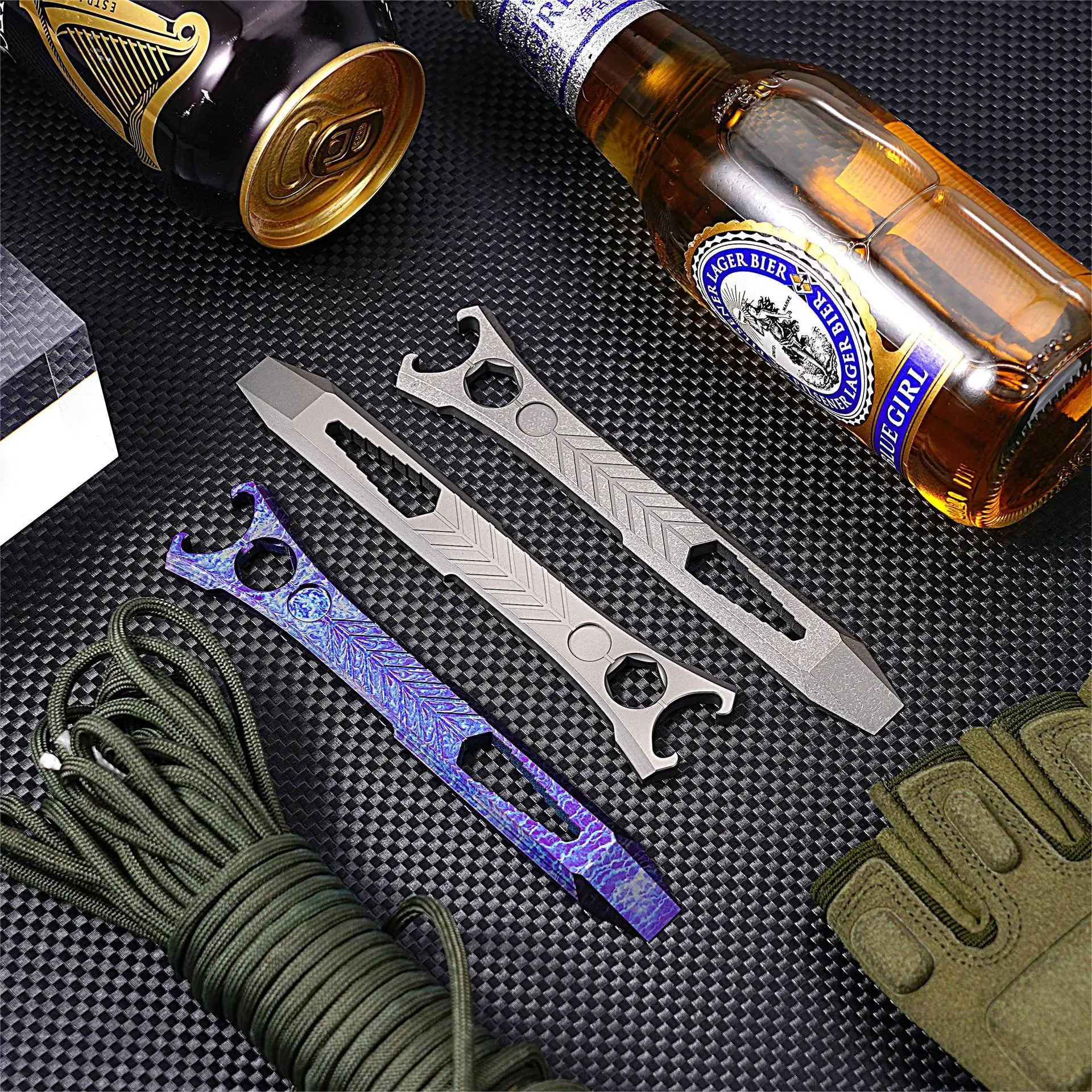 Titanium Alloy Crowbars Self-defense Defense portable knife Pry Bar Set Multifunction Tools
Titanium Alloy Crowbars Self-defense Defense portable knife Pry Bar Set Multifunction Tools