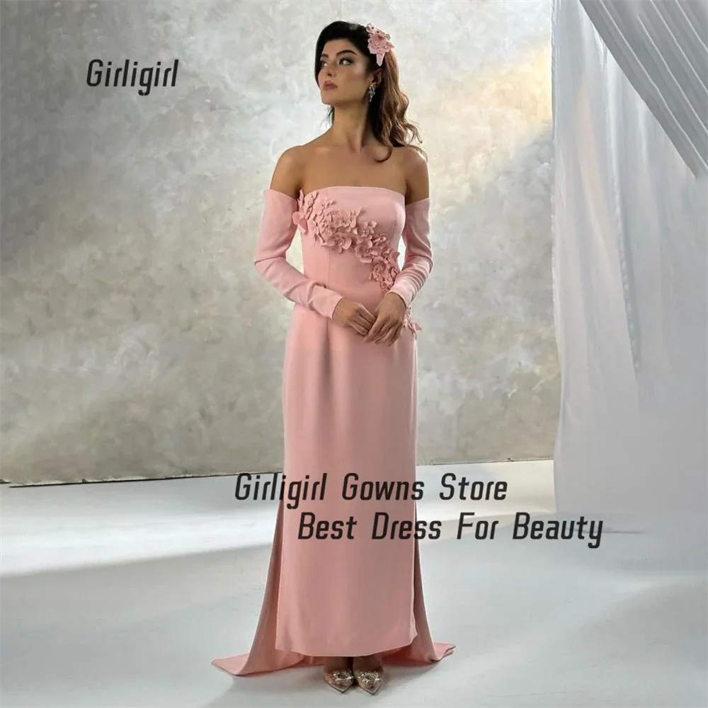 Girligirl Straight Evening Dress Strapless With Detachable Sleeves Flowers For Women Formal Occasion Gowns فساتين سهرة
Girligirl Straight Evening Dress Strapless With Detachable Sleeves Flowers For Women Formal Occasion Gowns فساتين سهرة