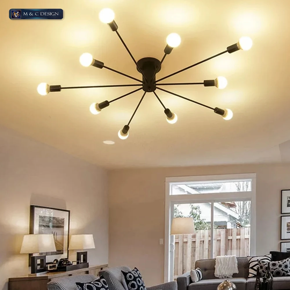 Retro Iron Chandelier Black/White 6/8/10 Sockets Lighting Vintage Spider Chandelier Modern Ceiling Lamp Light Fixture Lighting
Retro Iron Chandelier Black/White 6/8/10 Sockets Lighting Vintage Spider Chandelier Modern Ceiling Lamp Light Fixture Lighting