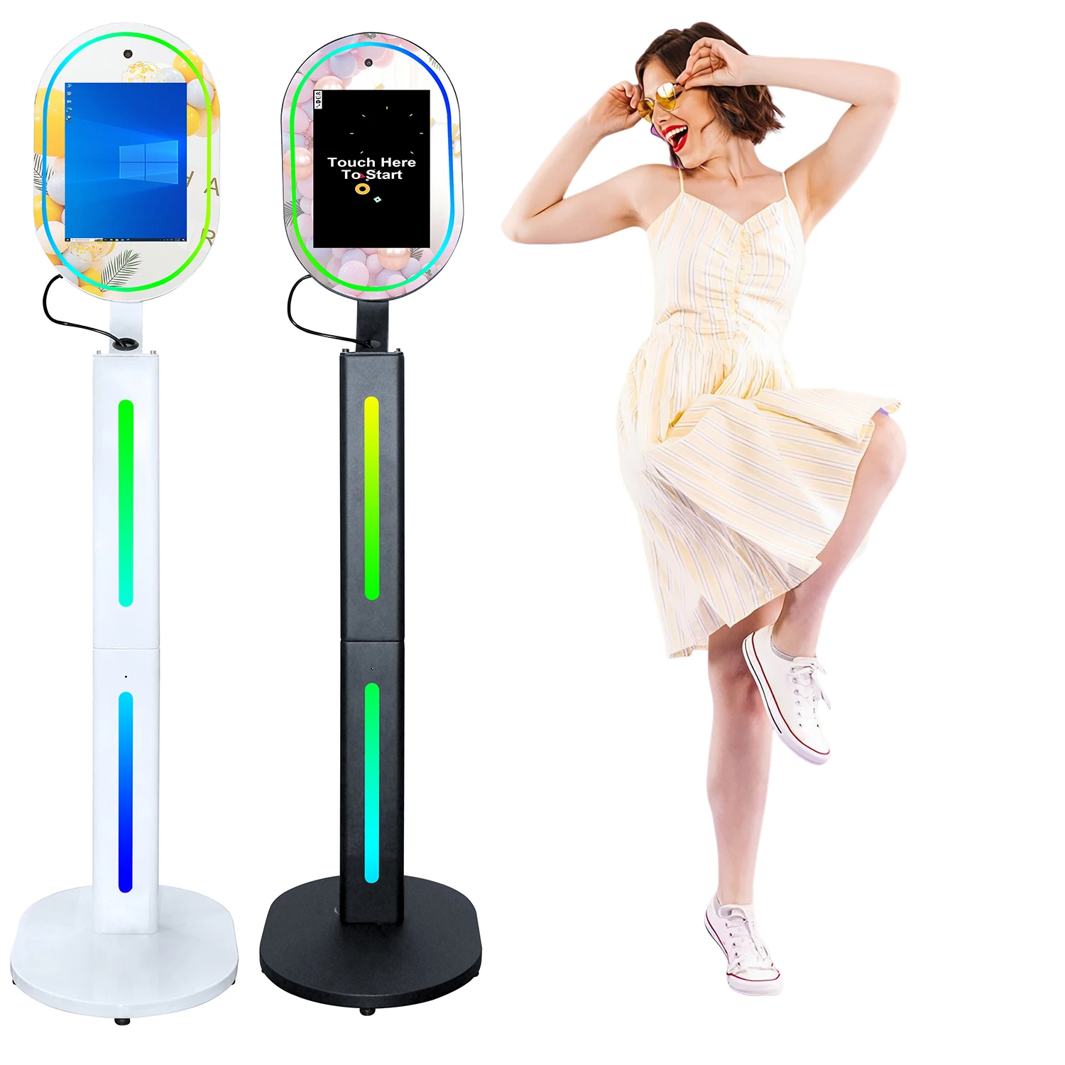 Touch Screen Mirror Shell Stand Selfie Photobooth Machine Touch Screen with Round Ring Light Magic Booth With HD Camera
Touch Screen Mirror Shell Stand Selfie Photobooth Machine Touch Screen with Round Ring Light Magic Booth With HD Camera