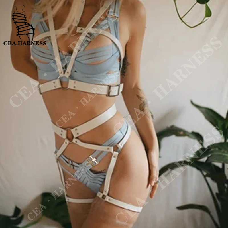 

Sexy Leg Harness Women Lingerie Garter Stylish Goth Bondage Sword Strap Thighs Suspenders Stockings Belt BDSM Underwear Clothes