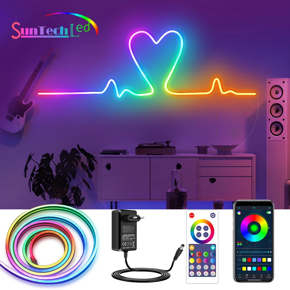 RGBIC LED Neon Light , Tuya WIFI Neon Rope Light DIY Light Bar Music Sync TV Backlight Game Living Room Bedroom Decoration
RGBIC LED Neon Light , Tuya WIFI Neon Rope Light DIY Light Bar Music Sync TV Backlight Game Living Room Bedroom Decoration