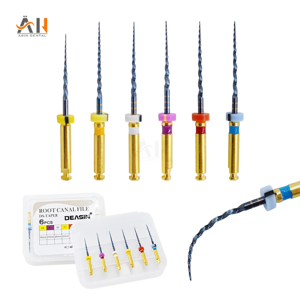 6pcs/pack Dental Endo Super Files NITI Taper Rotary Endodontic File SX S1 F1 F2 F3 21MM 25MM 31MM Dentistry Tools 
6pcs/pack Dental Endo Super Files NITI Taper Rotary Endodontic File SX S1 F1 F2 F3 21MM 25MM 31MM Dentistry Tools