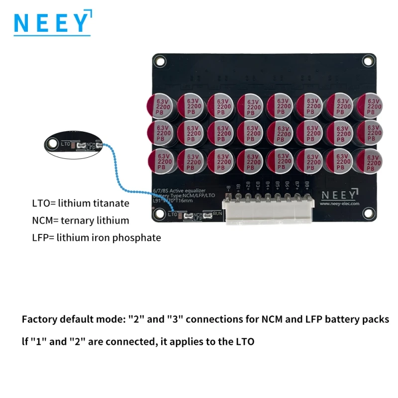 NEEY Active Equalizer Balancer 5A 4S-5S Lifepo4/Lipo/LTO Battery Energy Capacitor Lithium Lipo Lifepo4 Equalizer
NEEY Active Equalizer Balancer 5A 4S-5S Lifepo4/Lipo/LTO Battery Energy Capacitor Lithium Lipo Lifepo4 Equalizer