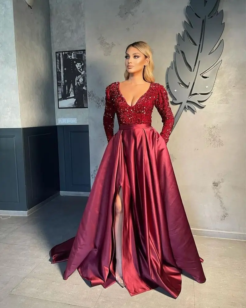Aoruisen A-Line V-neck Floor-Length Satin Lace Mother of the Bride Dress With Beading Sequins Pockets Wedding Guest Dresses
Aoruisen A-Line V-neck Floor-Length Satin Lace Mother of the Bride Dress With Beading Sequins Pockets Wedding Guest Dresses