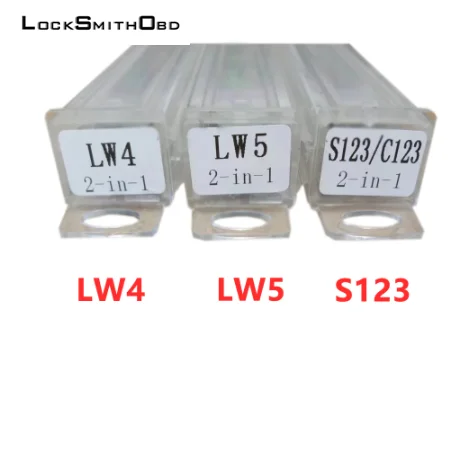 

LOCKSMITHOBD Discount Lishi 2 in 1 LW4 LW5 S123 Pick and Decoder Locksmith Tools for Home Door Civil Locks
