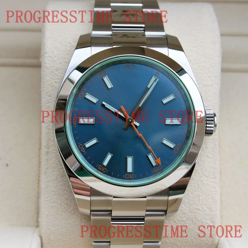 

Men's Mechanical Watch TWF Milgauss 116400 GV Aftermarket Watch Parts Blue Dial on Bracelet For SH3131 Movement