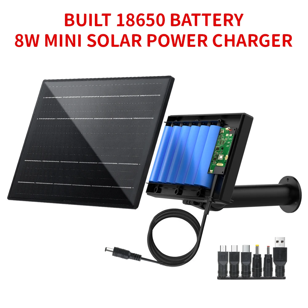 D8W 5V 6V Solar Cells Charger With 18650 Battery USB/Type-C DC Phone Charging Portable Solar Panels For Small Home Light Syste m
D8W 5V 6V Solar Cells Charger With 18650 Battery USB/Type-C DC Phone Charging Portable Solar Panels For Small Home Light Syste m