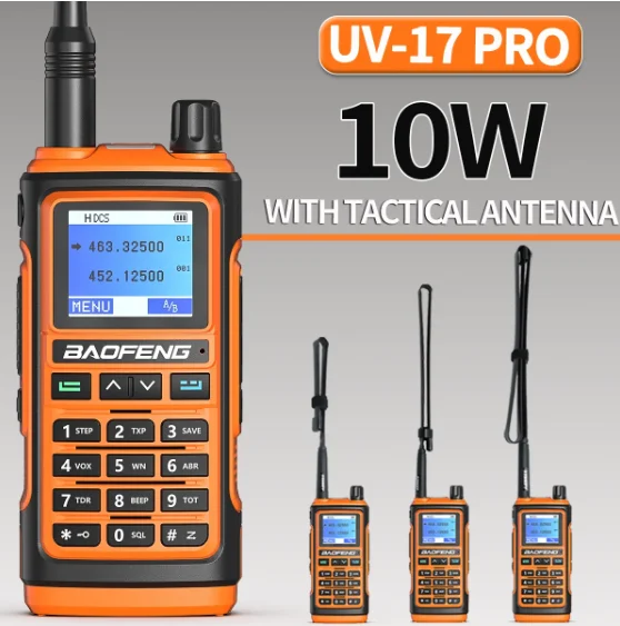 Портативная рация Baofeng UV-17 Pro 10 Вт, высокая мощность, водонепроницаемая, 999CH, поддерживает стандартное зарядное устройство, телефон с тактической антенной
Портативная рация Baofeng UV-17 Pro 10 Вт, высокая мощность, водонепроницаемая, 999CH, поддерживает стандартное зарядное устройство, телефон с тактической антенной