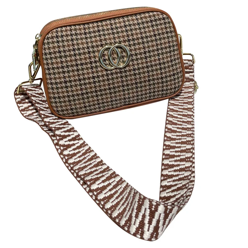 2023 Houndstooth Embroidery Women Shoulder Bags Wide Strap Small Handbags Real Leather Purses Three Layer Zipper Crossbody Bag
2023 Houndstooth Embroidery Women Shoulder Bags Wide Strap Small Handbags Real Leather Purses Three Layer Zipper Crossbody Bag
