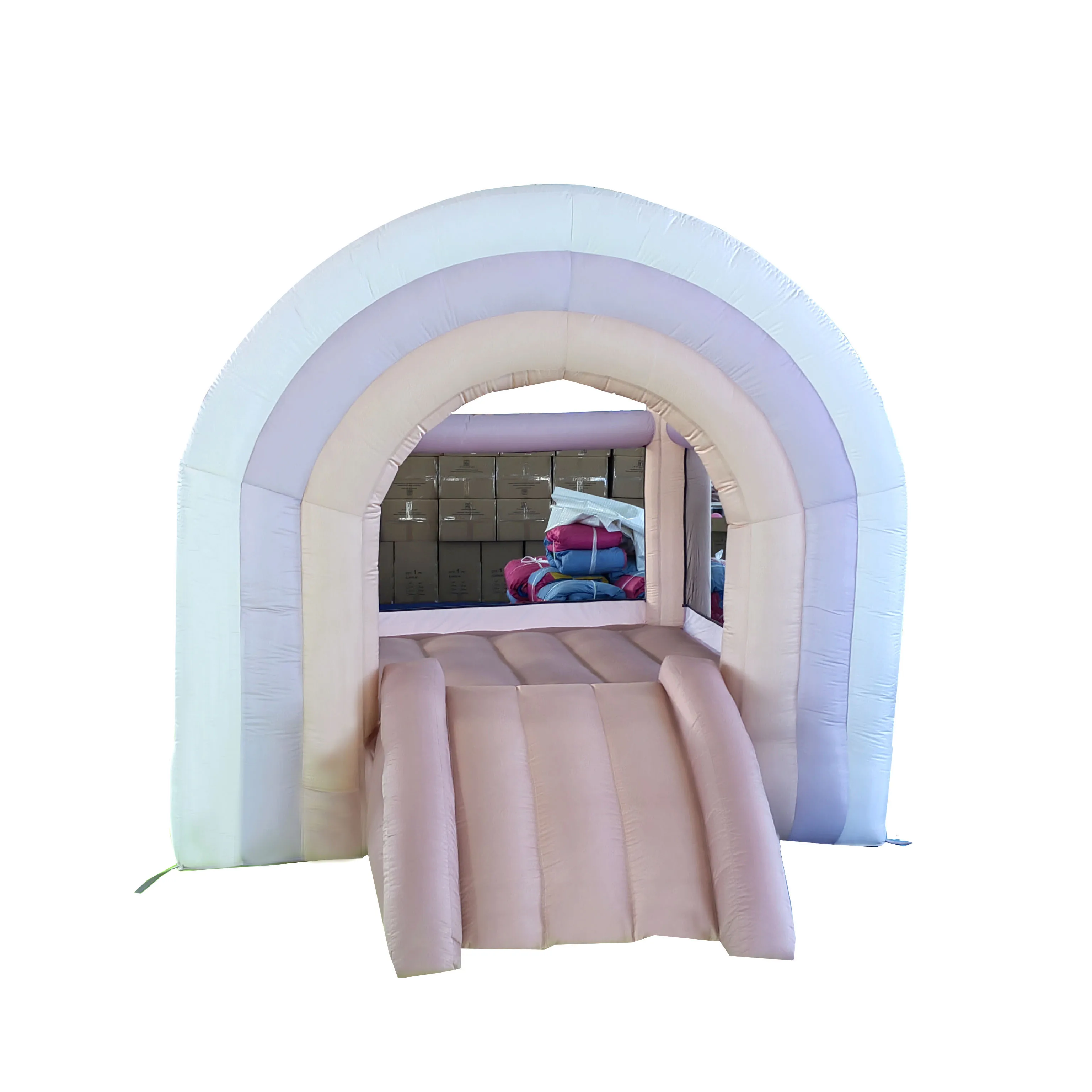 Пастельный розовый мини-Радужный надувной прыгающий домик замок с горкой для детей
Пастельный розовый мини-Радужный надувной прыгающий домик замок с горкой для детей