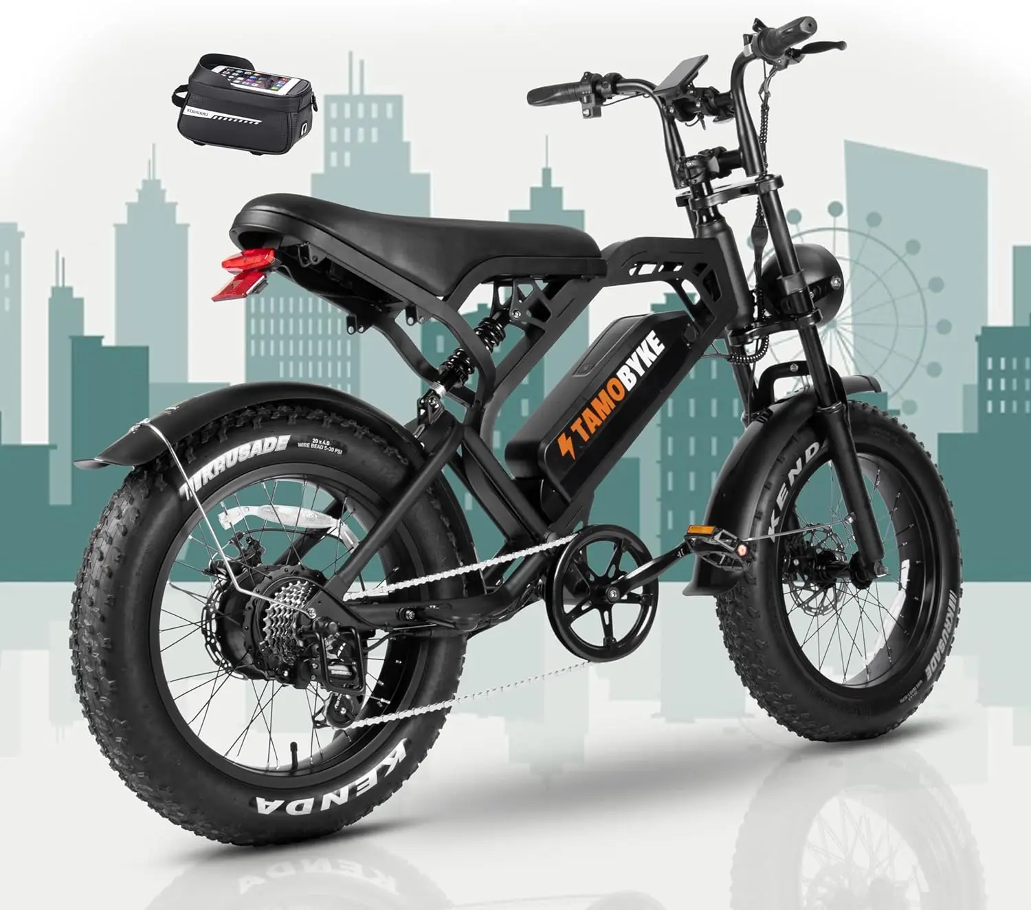 Электровелосипед Tamobyke V20 со съемной батареей, 1000 Вт, 20 дюймов, 48 В, Ач, 28 миль/ч, макс. 30-7
Электровелосипед Tamobyke V20 со съемной батареей, 1000 Вт, 20 дюймов, 48 В, Ач, 28 миль/ч, макс. 30-7