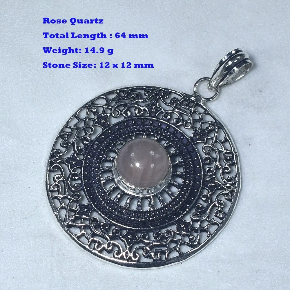 

Genuine Moonstone Labradorite Turquoise Agate Jasper Pearl Pyrite Onyx Citrine Silver Copper Pendant