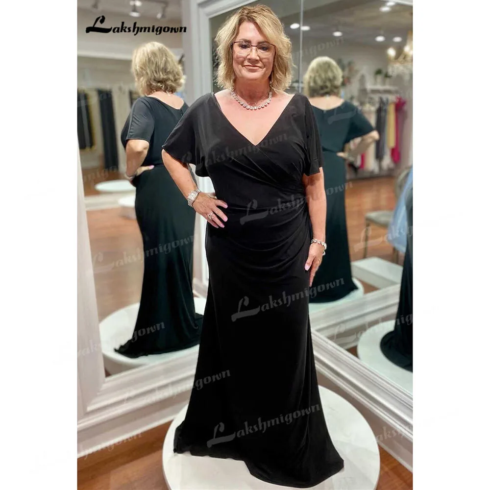Lakshmigown Simple Plus Size Black V Neck Pleats Mother of the Bride Dress Vestido Women Formal Dresses for Weddings As A Guest
Lakshmigown Simple Plus Size Black V Neck Pleats Mother of the Bride Dress Vestido Women Formal Dresses for Weddings As A Guest