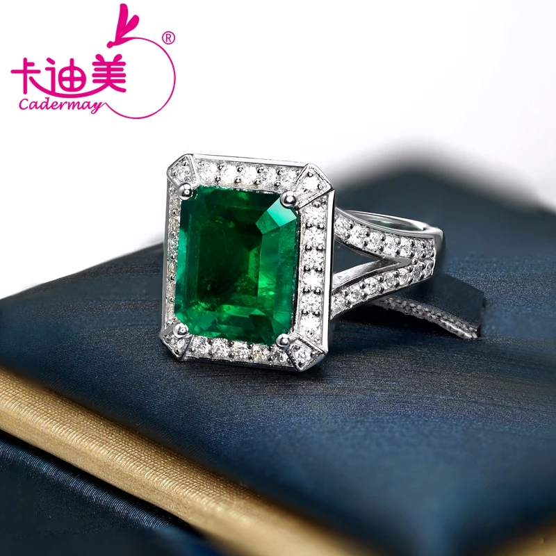 CADERMAY Jewelry 100% S925 Silver Wholesale Lab Grown Emerald Rectangle Shape Hot Sale Anniversary Gifts Rings For Women
CADERMAY Jewelry 100% S925 Silver Wholesale Lab Grown Emerald Rectangle Shape Hot Sale Anniversary Gifts Rings For Women