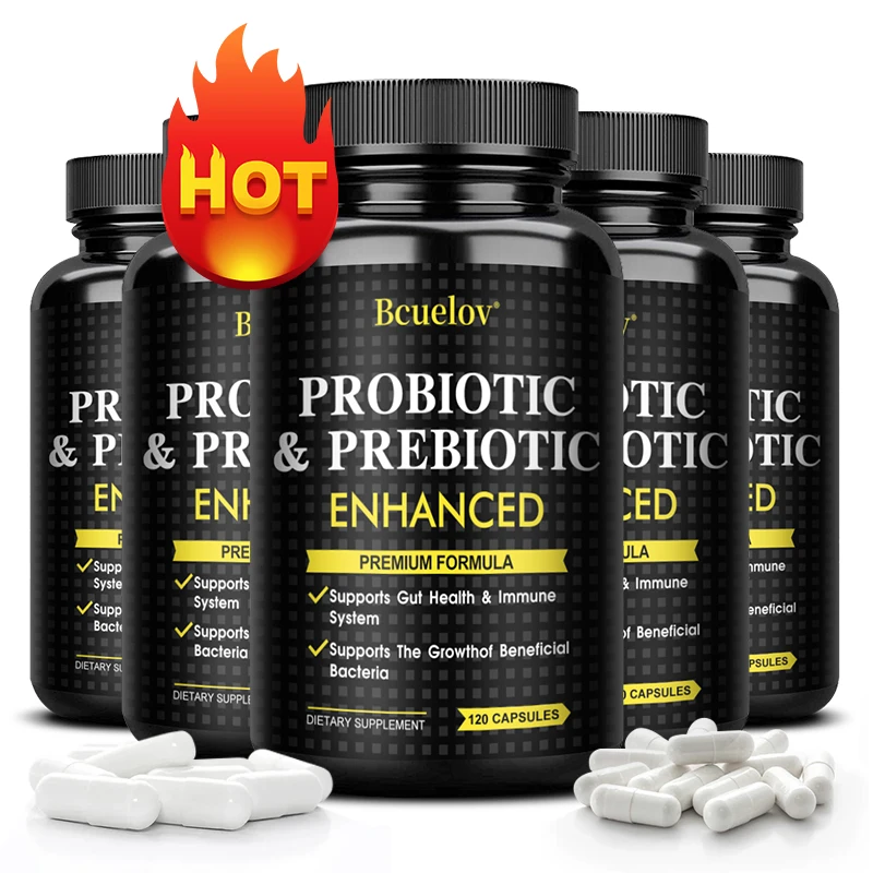 

Organic Enzyme Probiotic Capsules Prebiotics Probiotic Nutrition Digestion and Gut Health Adult Men and Women