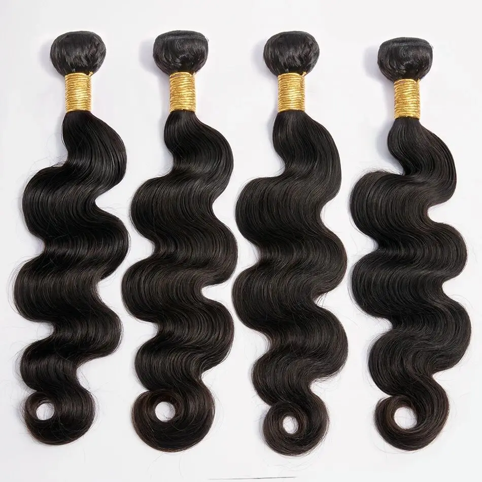 

Body Wave Bundles Peruvian Hair Weave Bundles 1/3/4 PCS 100% Human Hair Bundles Natural /Jet Black Raw Virgin Hair Extensions