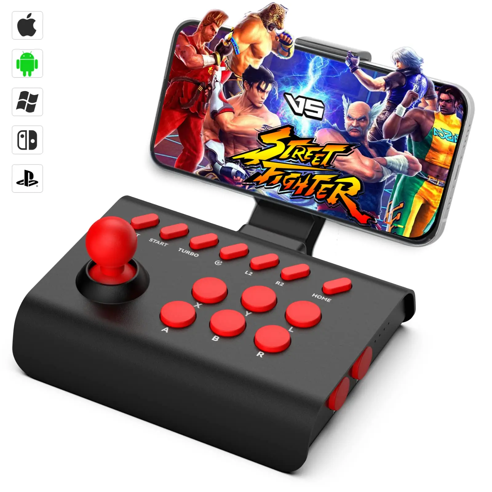 Game Joystick Wired-Bluetooth-compatible/2.4G Connection Arcade Game Console Rocker for PS3-4 Switch-PC/Android-iOS/TV BOX
Game Joystick Wired-Bluetooth-compatible/2.4G Connection Arcade Game Console Rocker for PS3-4 Switch-PC/Android-iOS/TV BOX