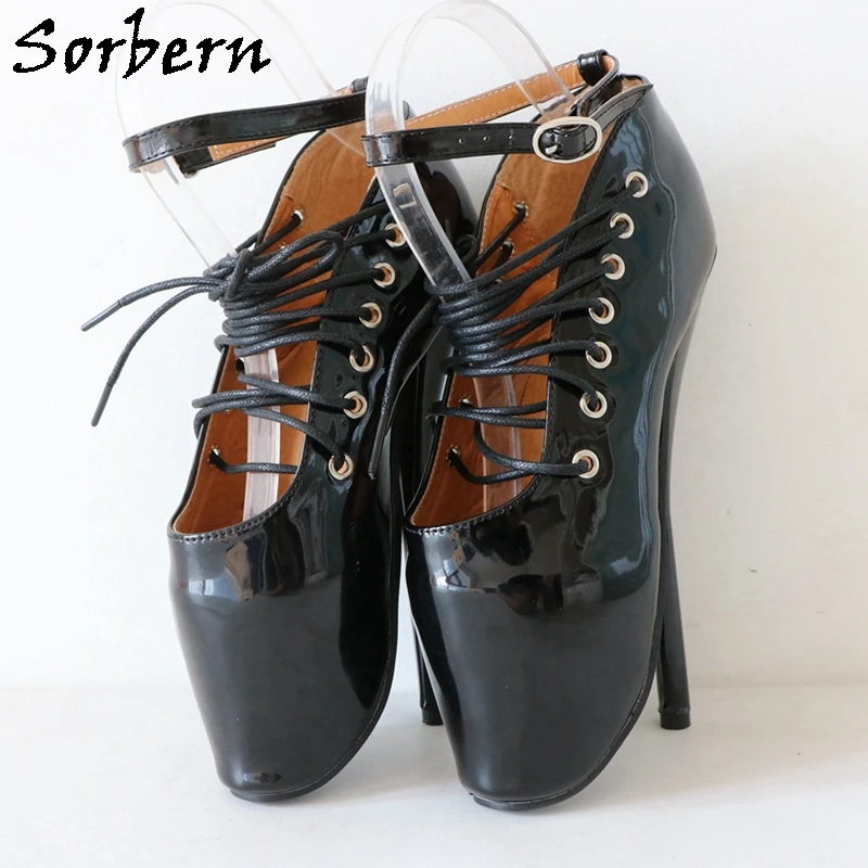 

Sorbern Fetish Ballet Shoes Women Pump Lace Up Ankle Strap Bdsm High Heel Custom Unisex Pinup Stilettos Ballets