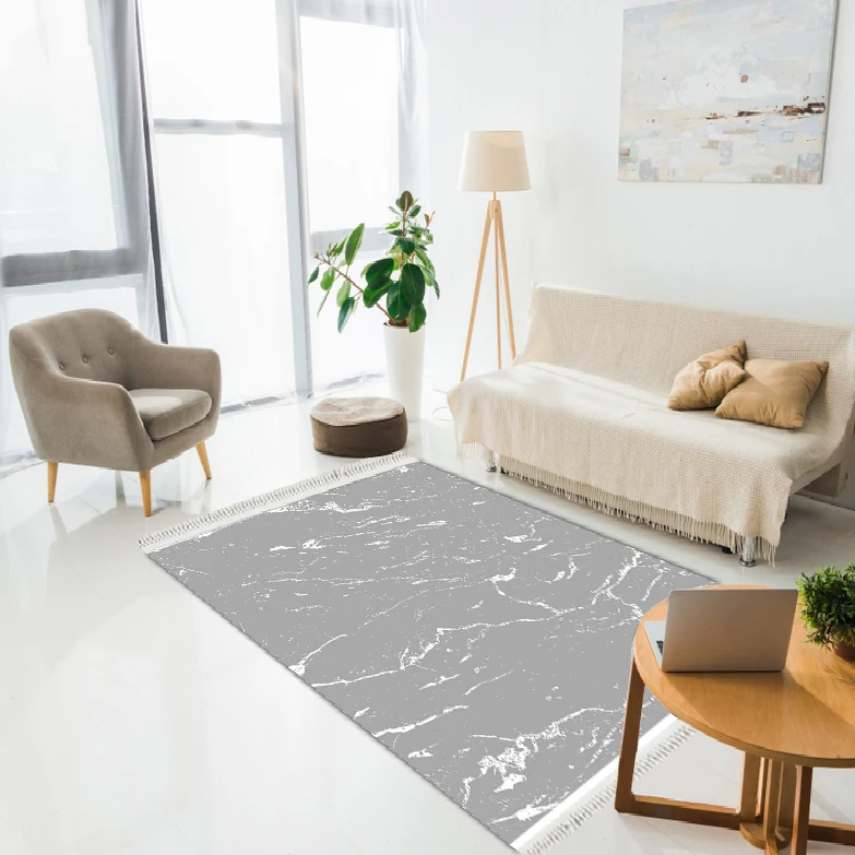 Modern Decorative Marble Pattern Printed Carpet Dried Gray Color Bedroom and Home Decoration Gift
Modern Decorative Marble Pattern Printed Carpet Dried Gray Color Bedroom and Home Decoration Gift
