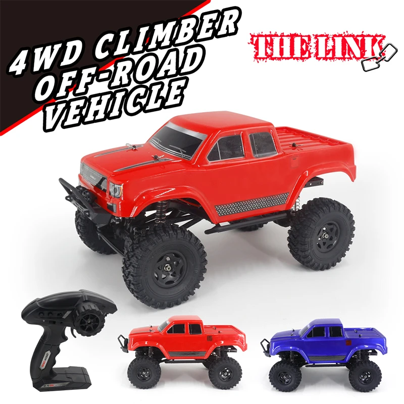 4WD RC Car Kids Toys 25KM/H High-speed 2.4G RC Truck Racing Climbing Off-road Vehicle 1/10 Pickup Truck Model Boys Gifts THELINK
4WD RC Car Kids Toys 25KM/H High-speed 2.4G RC Truck Racing Climbing Off-road Vehicle 1/10 Pickup Truck Model Boys Gifts THELINK