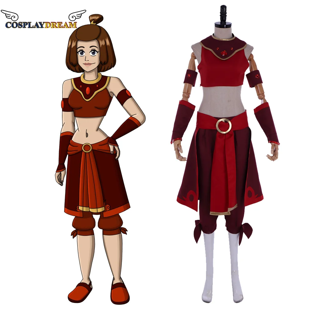 anime Avatar The Last Airbender Cosplay Costume Kyoshi Warriors Suki costume Fire Nation Cosplay Suit Red Dress for Women
anime Avatar The Last Airbender Cosplay Costume Kyoshi Warriors Suki costume Fire Nation Cosplay Suit Red Dress for Women