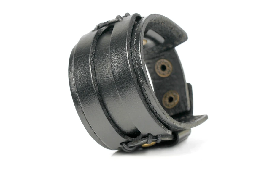 Tyo fecho duplo preto & marrom cor pulseira de couro do plutônio 18-20cm tamanho cinto pulseiras para festa de aniversário presente atacado Tyo fecho duplo preto & marrom cor pulseira de couro do plutônio 18-20cm tamanho cinto pulseiras para festa de aniversário presente atacado