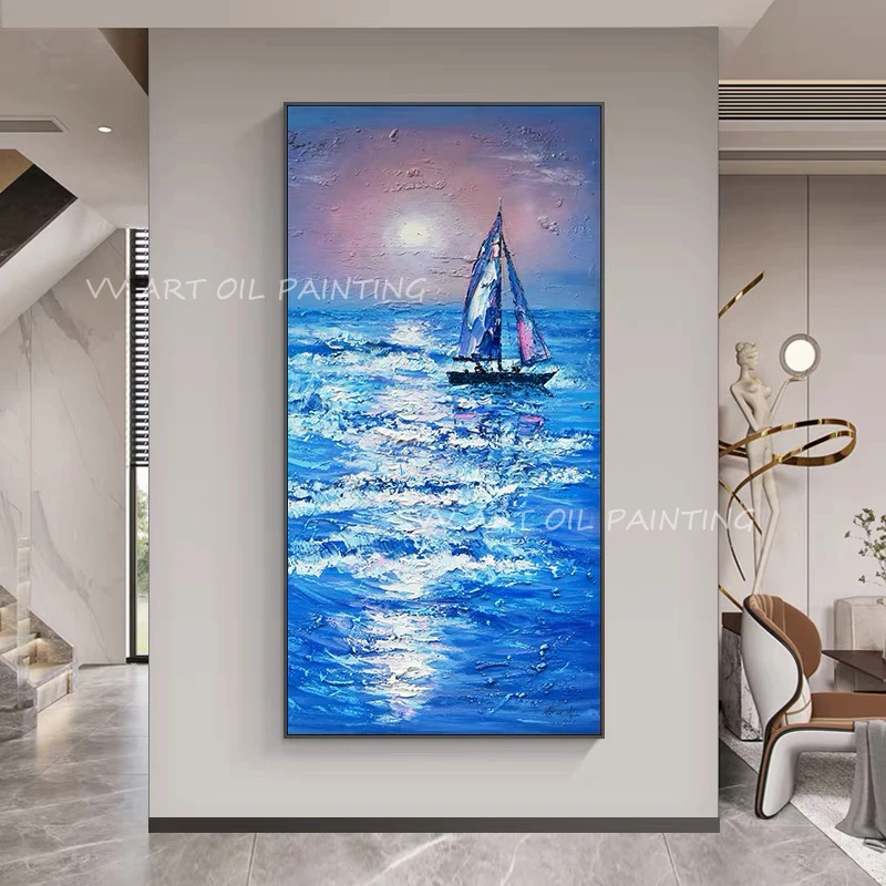 Navy Large Size 100% Handpainted ocean seaside sunset landscape thick picture beautiful Oil Painting On Canvas home decoration
Navy Large Size 100% Handpainted ocean seaside sunset landscape thick picture beautiful Oil Painting On Canvas home decoration