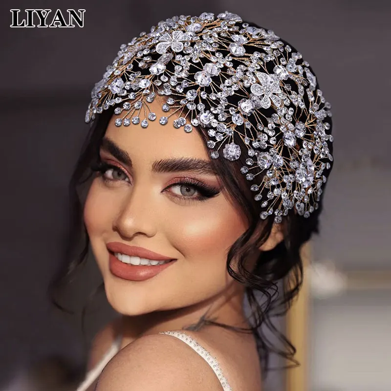 LIYAN Luxury Bride Headdress Alloy Flower Headband Pageant Headwear Bridal Tiara Crystal Wedding Jewelry Crown Hair Accessories
LIYAN Luxury Bride Headdress Alloy Flower Headband Pageant Headwear Bridal Tiara Crystal Wedding Jewelry Crown Hair Accessories