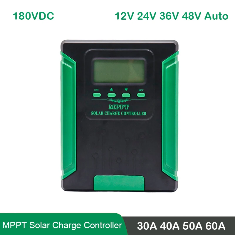 

MPPT 30A 40A 60A Solar Charger Controller 12V 24V 36V 48V Auto Lifepo4 Battery Charger Solar Panel Regulator Max PV Input 180VDC