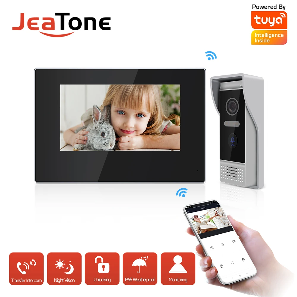 Интеллектуальный видеодомофон Jeatone, 7-дюймовый Wi-Fi TUYA app, охранная защита мониторов ночного видения в системах безопасности ворот
Интеллектуальный видеодомофон Jeatone, 7-дюймовый Wi-Fi TUYA app, охранная защита мониторов ночного видения в системах безопасности ворот