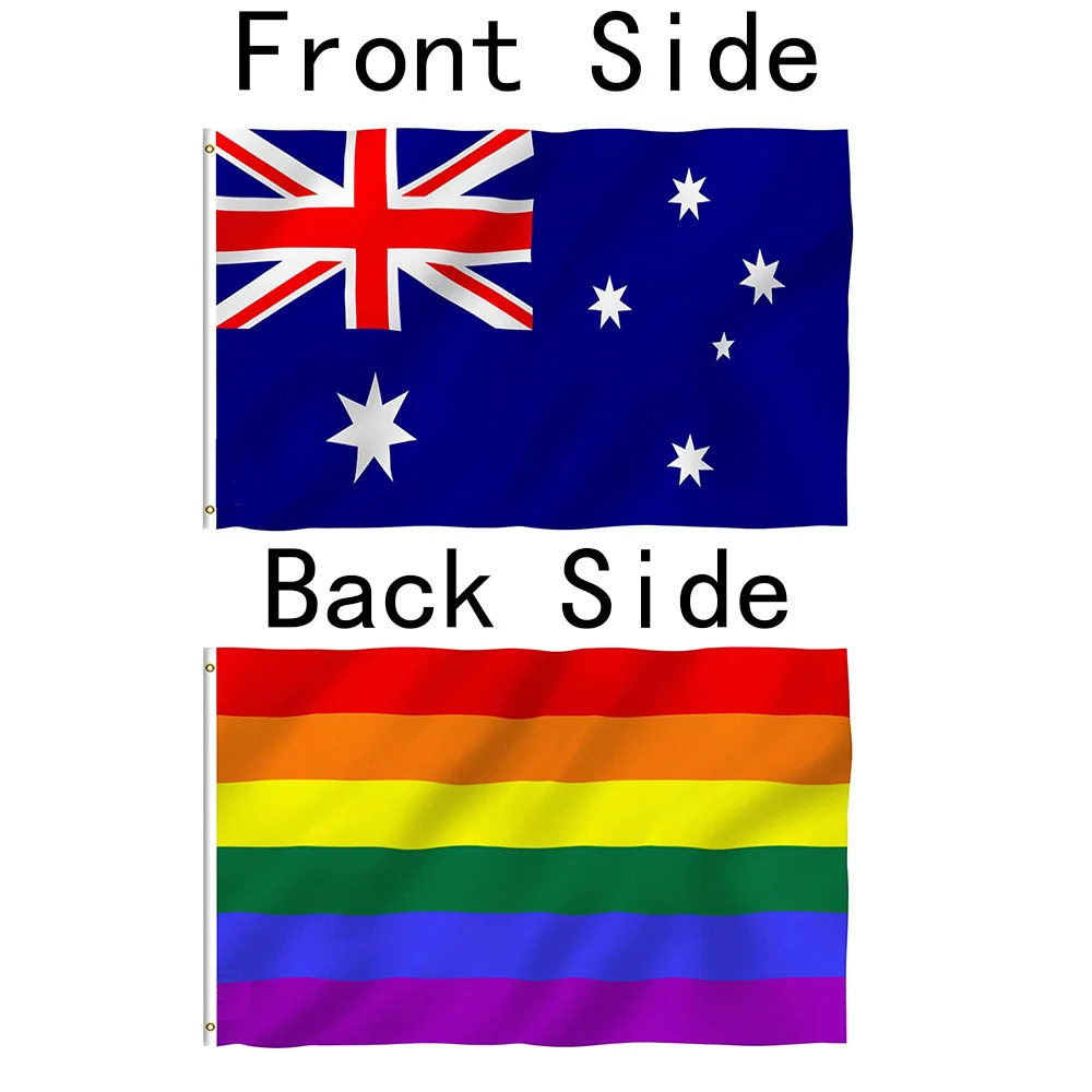 Directly Delivery 100% Polyester Three-layer double-sided printing Australia Rainbow Gay Flags
Directly Delivery 100% Polyester Three-layer double-sided printing Australia Rainbow Gay Flags