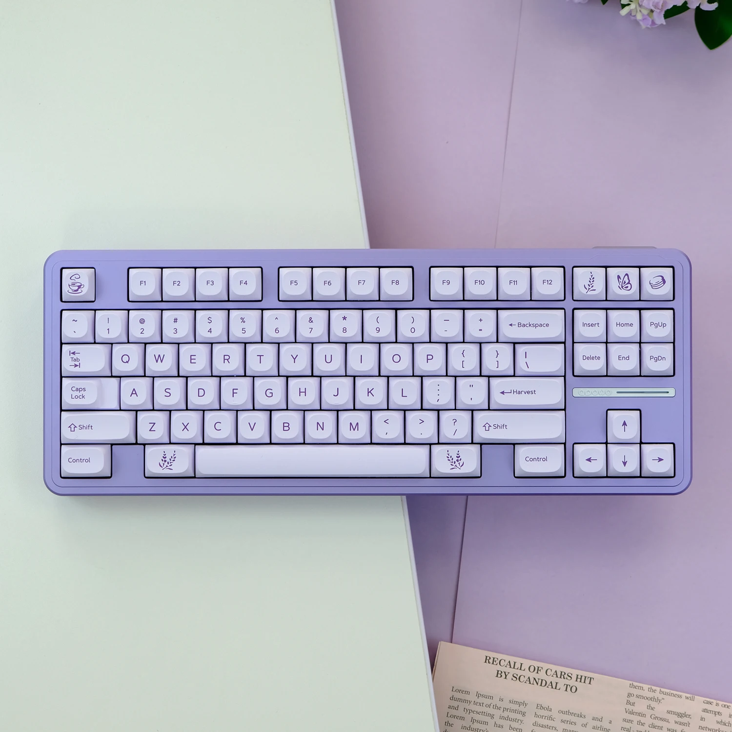 

134 Keys GMK-Lavender Keycaps MA Profile PBT Dye Sublimation Mechanical Keyboard Keycap For MX Switch 61/64/68/84/87/104