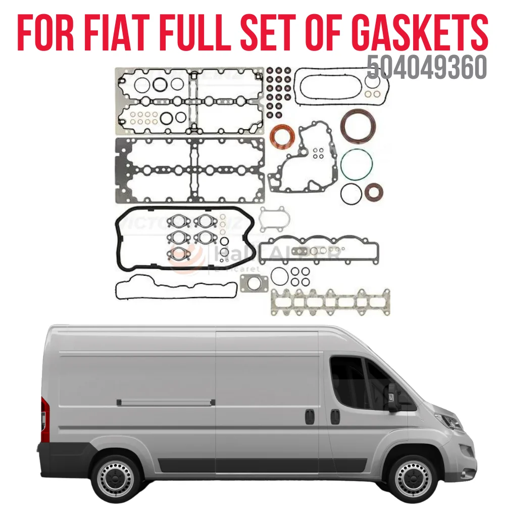

FOR FULL KIT GASKET DUCATO 2300cc JTD. (WITH VITON SEAL + VALVE RUBBER) EXCEPT SKC OEM 504049360 PRICE SUPER QUALITY HIGH SATISFAC