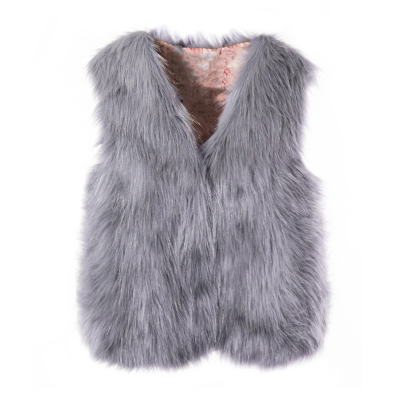 

Lisa Colly Women's Autumn Winter Waistcoat Sleeveless Faux Fur Vest Coat Short Jacket Outwear