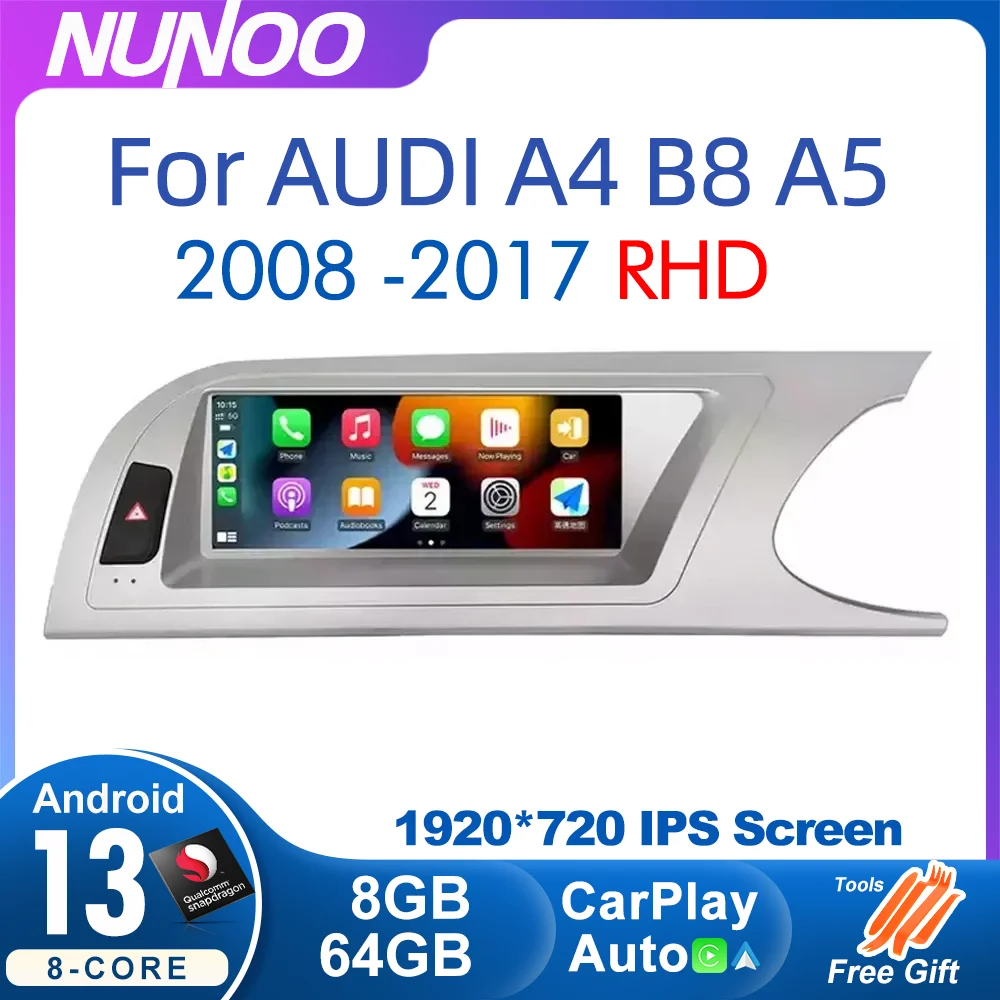 Android 13 Car Radio Carplay Multimedia Player For Audi A4 B8 A5 2008 -2017 RHD MMI GPS Navigation Screen Stereo DSP Autoradio
Android 13 Car Radio Carplay Multimedia Player For Audi A4 B8 A5 2008 -2017 RHD MMI GPS Navigation Screen Stereo DSP Autoradio