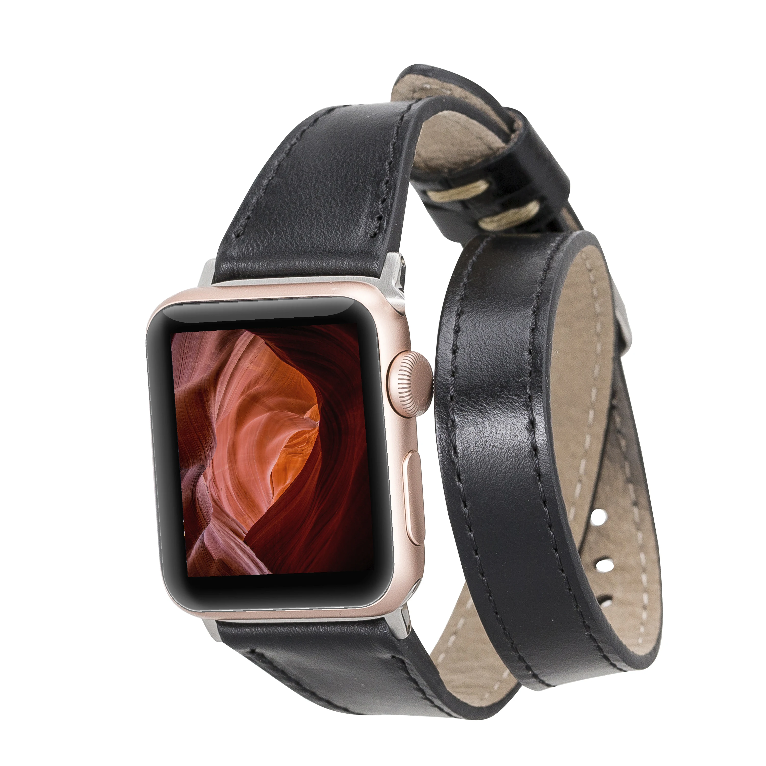 BOULETTA DOUBLE WRAP Genuine Leather Handmade Watchband Cord for Apple iWatch 38-40-41-42-44-45mm Size and Connector Options
BOULETTA DOUBLE WRAP Genuine Leather Handmade Watchband Cord for Apple iWatch 38-40-41-42-44-45mm Size and Connector Options