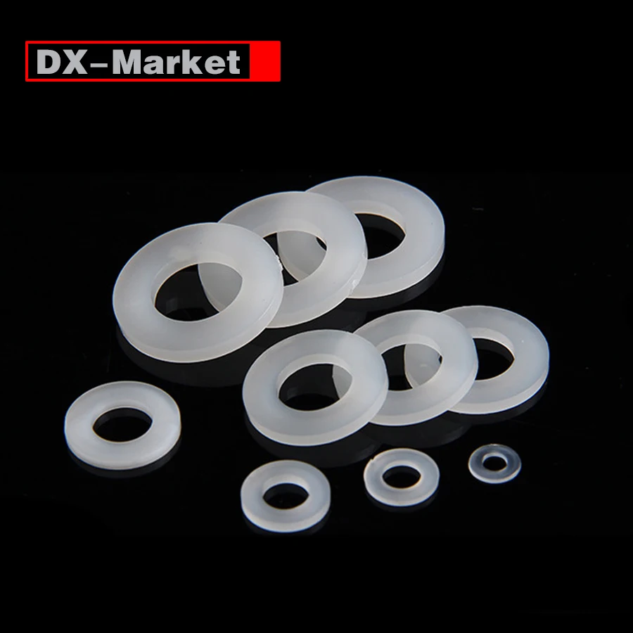 

【DX-Market】M3~M20 PVDF Flat Washers ,Nylon Polyvinylidene Fluoride Plastic Washer ,F021