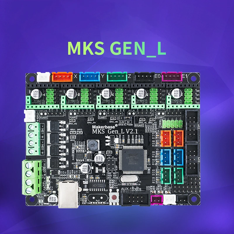 Makerbase MKS Gen_L 2.1 3D Printer Parts Control Board Support TMC2209 2208 Uart Mode Gen L Ramps1.4 DRV8825 A4988 dual Z axis
Makerbase MKS Gen_L 2.1 3D Printer Parts Control Board Support TMC2209 2208 Uart Mode Gen L Ramps1.4 DRV8825 A4988 dual Z axis