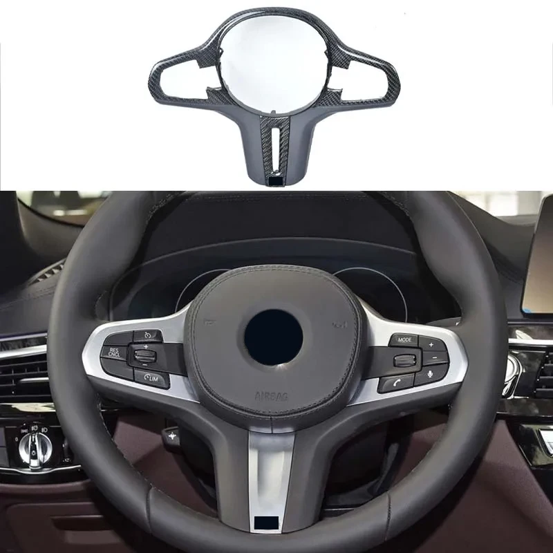 

Car Real Carbon Fiber Alcantara Steering Wheel Trim Cover Replace For BMW 5-Serie G30 Sport X3 X5 X7 G20 G11 G01 G05 G07 2018-19