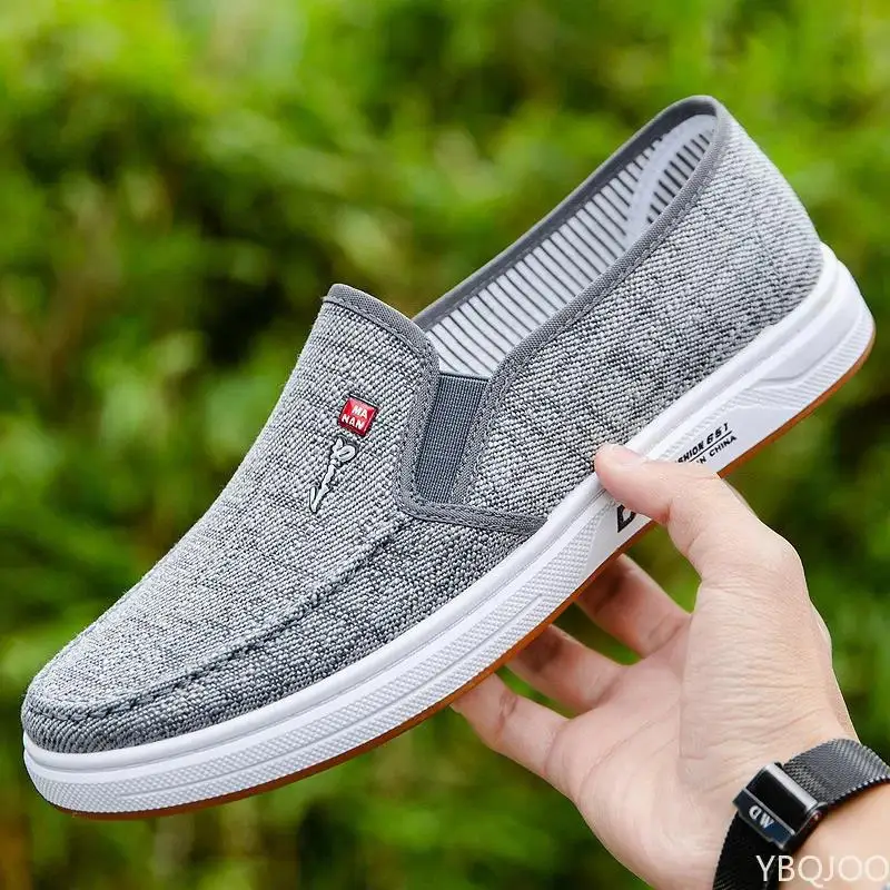 

Men's shoes are breathable and light old Beijing cloth shoes men's low top canvas shoes and lazy work shoes 2022