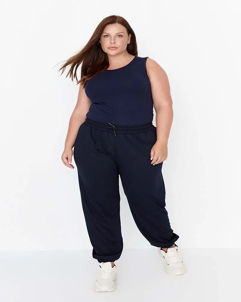 Curve Navy Blue Slim Knitted Sweatpants❤️Siyah + Burgundy + Smoked + Mink + Plum Red + Navy Blue Large Size Fashion Style Elegant Sportmen Excitement 
Curve Navy Blue Slim Knitted Sweatpants❤️Siyah + Burgundy + Smoked + Mink + Plum Red + Navy Blue Large Size Fashion Style Elegant Sportmen Excitement