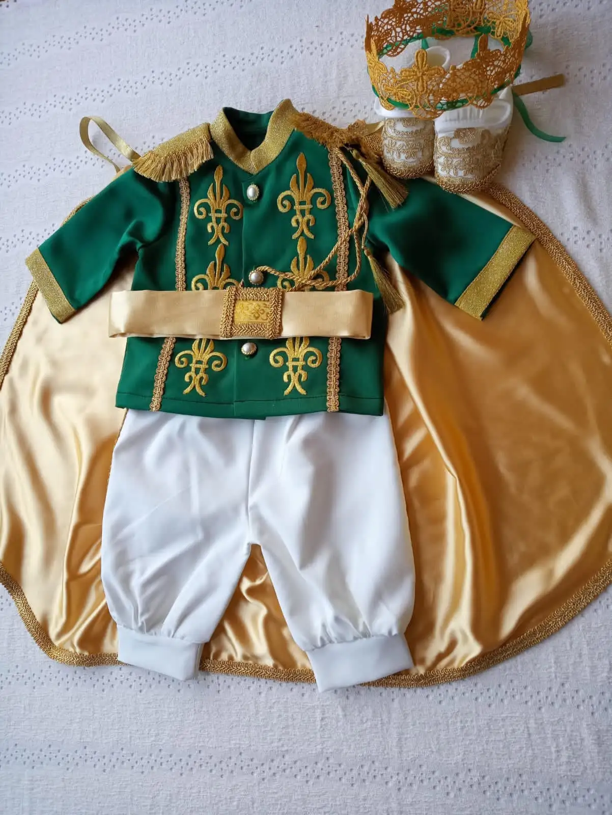 

Holiday Charming Prince Costume King Costume for Baby First Birthday Outfit Boy Christening Outfit Baby Dedication Outfit