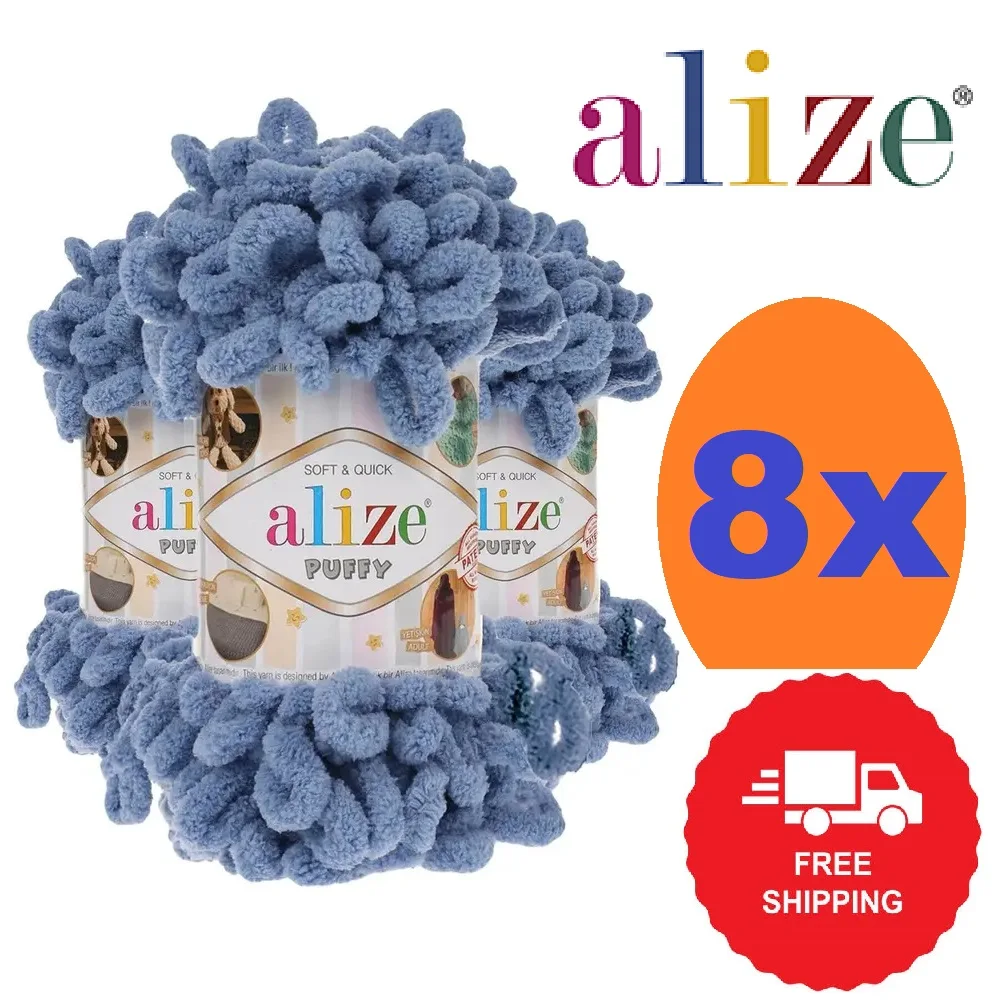 Alize Puffy - 8 Balls - Free Shipping Yarn Finger Crochet Amigurumi Easy Hand Knitting Velvet Plush Soft Baby Blanket Bulky Loop
Alize Puffy - 8 Balls - Free Shipping Yarn Finger Crochet Amigurumi Easy Hand Knitting Velvet Plush Soft Baby Blanket Bulky Loop