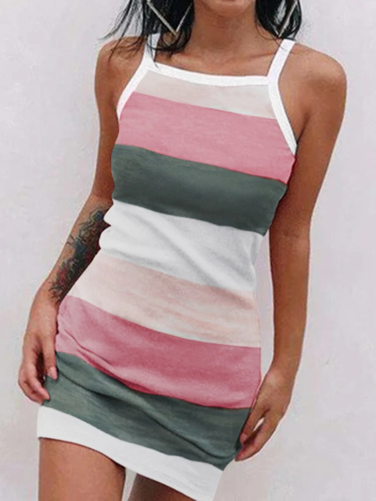 Women Summer Casual Tank Slip Dress Color Block Spaghetti Strap Mini Dresses Beach Sleeveless Striped Cami Sundress Daily 2023
Women Summer Casual Tank Slip Dress Color Block Spaghetti Strap Mini Dresses Beach Sleeveless Striped Cami Sundress Daily 2023
