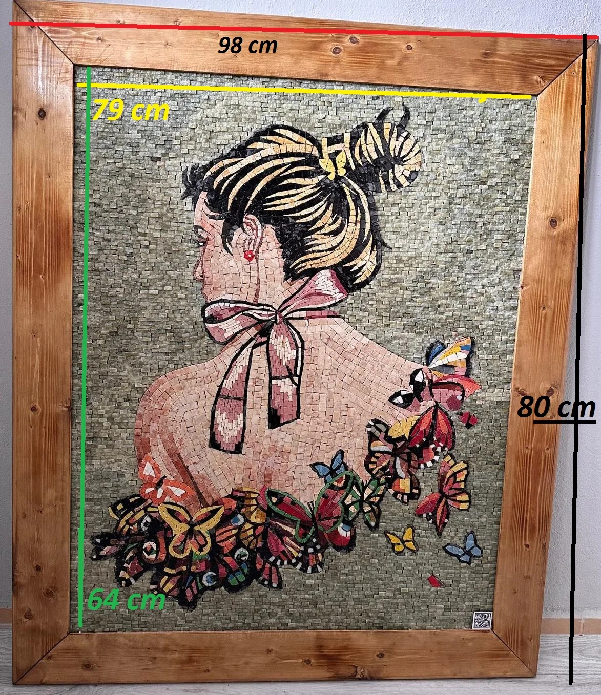 Картина мозаика Бабочка Женская фигурка ручной работы 98 см X 80 см/79 см X 64 см
Картина мозаика Бабочка Женская фигурка ручной работы 98 см X 80 см/79 см X 64 см