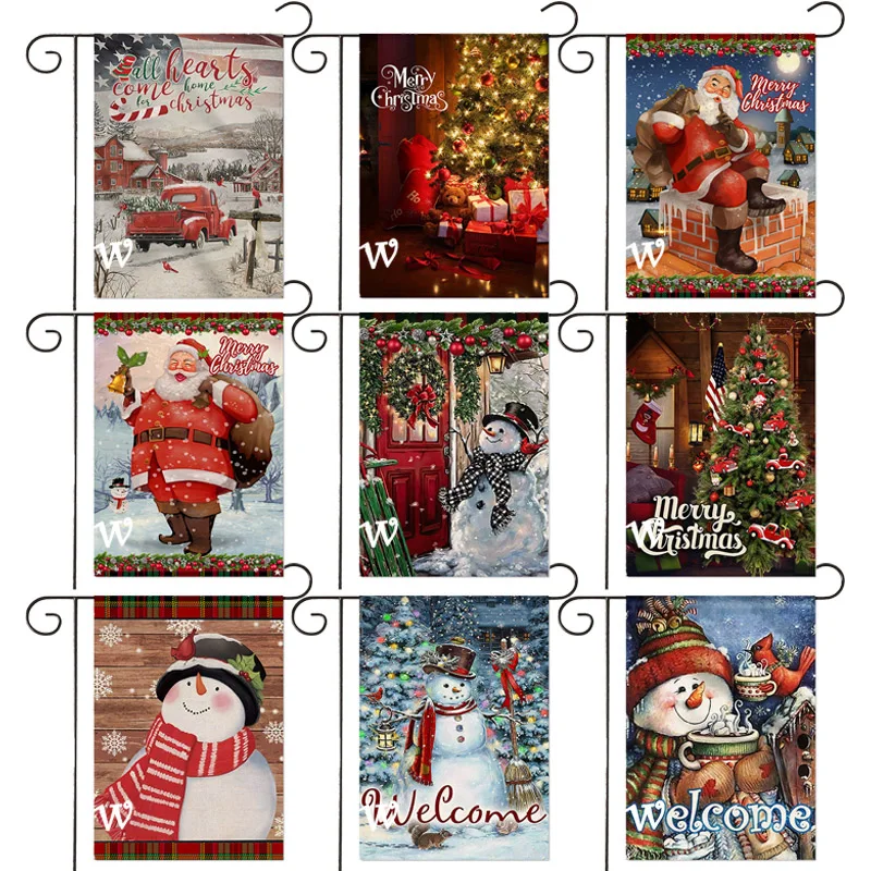 America Merry Christmas Snowman Red Truck Trees Candy Canes Stars For Winter Holiday Outdoor Decorative Banner
America Merry Christmas Snowman Red Truck Trees Candy Canes Stars For Winter Holiday Outdoor Decorative Banner